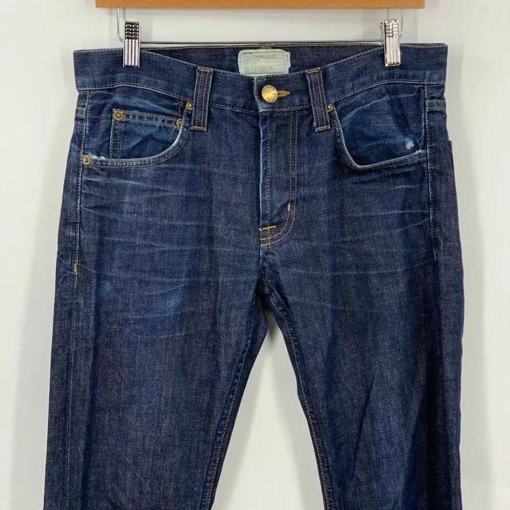 Current Elliott Men's The Slim Taper Distressed Mid Rise In Cove Jeans SZ 29x33 - Picture 3 of 14